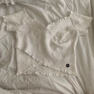 Ruffle Crossbody Off-Shoulder